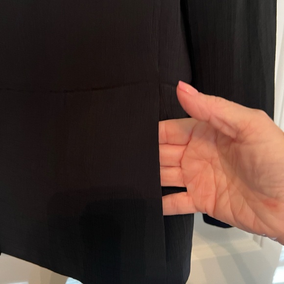 Eileen Fisher large black rayon and silk unlined jacket - Picture 5 of 9